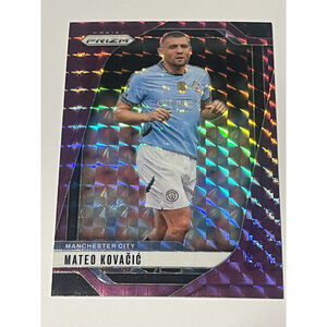 Mateo Kovacic Panini Prizm Purple Mosaic Manchester City Card